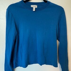 COS Vibrant Blue Crew Neck Long sleeve Top
